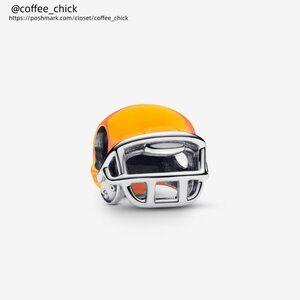 Pandora Orange Football Helmet Charm|Pendant